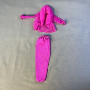 Vtg Barbie Beauty Secrets Doll Clothes 2pc: Skirt Jacket Only Hot Pink #1290